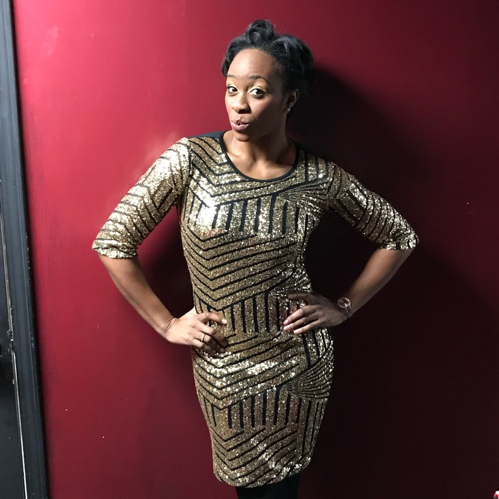 🖤💛Black and Gold💛🖤 Party Dress